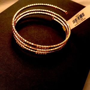 Rose gold and gem stone wrap around bracelet